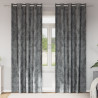 Cortinas de Veludo 2 peças com Ilhós Cinza 245x140 cm 1