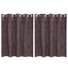 Cortinas 2 pcs con ojales Marrón 140x140 cm 3