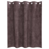Cortinas de Veludo 2 Peças com Ilhós Castanho 140 x 140 cm 5