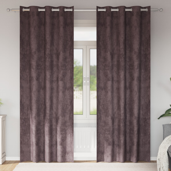 Cortinas 2 pcs con Ojales Marrón 225x140 cm D