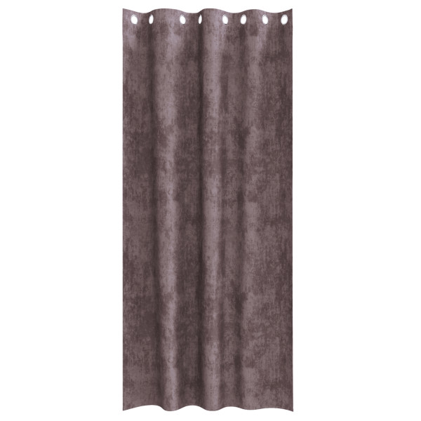 Cortinas de Terciopelo 2 pcs con Ojales Marrón 260x140 cm M 5
