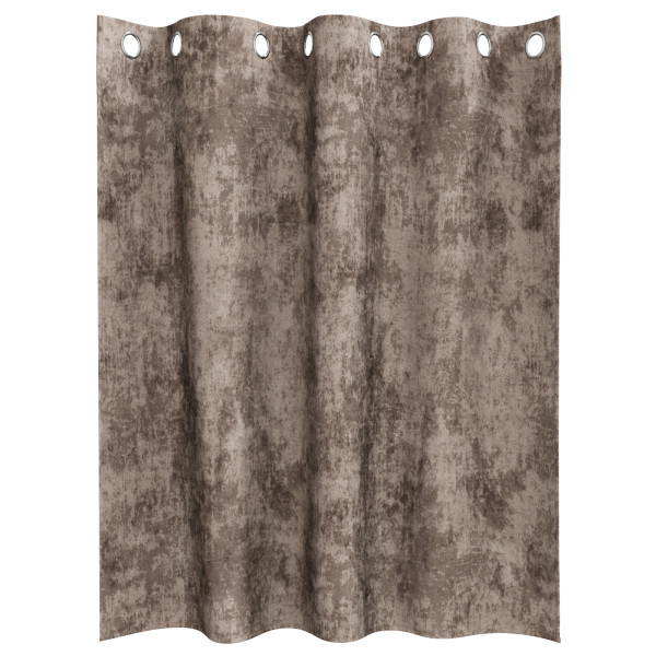 Cortinas de Terciopelo 2 pcs con Ojales Cappuccino 140x140 cm M 5