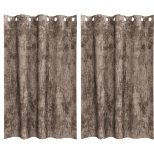Cortinas con Ojales Cappuccino Poliéster 140 x 175 cm H
