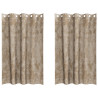 Cortinas de Veludo 2 pcs com Ilhoses Champagne 140x175 cm 2