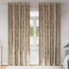 Cortinas de terciopelo 2 pcs con ojales Champagne 245x140 cm 1