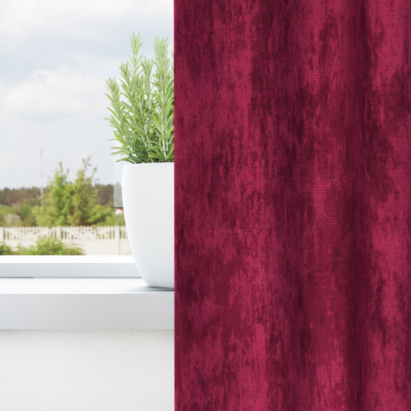 Cortinas de Veludo 2 pcs com Ilhós Vermelho Vinho 175x140 cm M 4