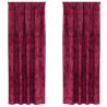Cortinas 2 pcs con Ojetes Borgoña 245x140 cm 2
