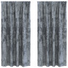 Cortinas 2 piezas con Ojetes Gris Plata 175x140 cm 3