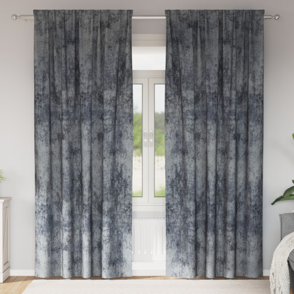 Cortinas de Terciopelo 2 pcs con Ojetes Gris Plateado 225x140 cm D
