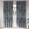 Cortinas de terciopelo 2 pcs con ojales Plata gris 260x140 cm 1