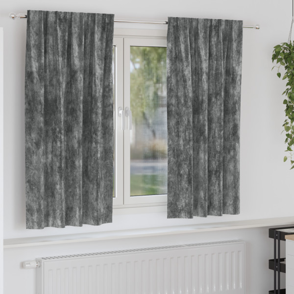Cortinas 2 pcs con Ojetes Gris 175x140 cm D