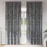 Cortinas de Veludo 2 pcs com Ilhós Cinza 245x140 cm 1