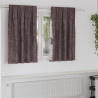 Cortinas 2 pcs con Ojetes Marrón 140x140 cm 1