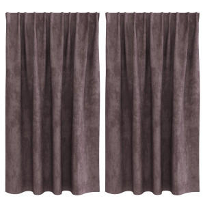 Cortinas 2 pcs con Ojetes Marrón 140x140 cm H