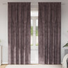 Cortinas de Terciopelo 2 pcs con Ojetes Marrón 245x140 cm 1