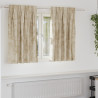 Cortinas de Terciopelo 2 pcs con Ojetes Crema 140x140 cm 1
