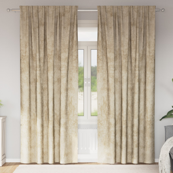 Cortinas 2 pcs con Ojetes Crema 245x140 cm D