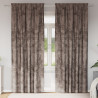 Cortinas de Terciopelo 2 pcs con Ojales Cappuccino 225x140 cm 1
