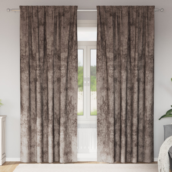 Cortinas de terciopelo 2 pcs con ojales capuchino 245x140 cm D
