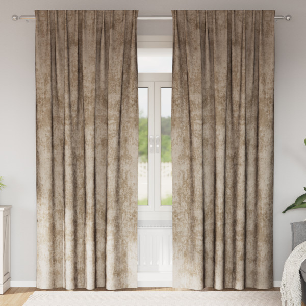 Cortinas de 2 pcs con Ojetes Champagne 245x140 cm D