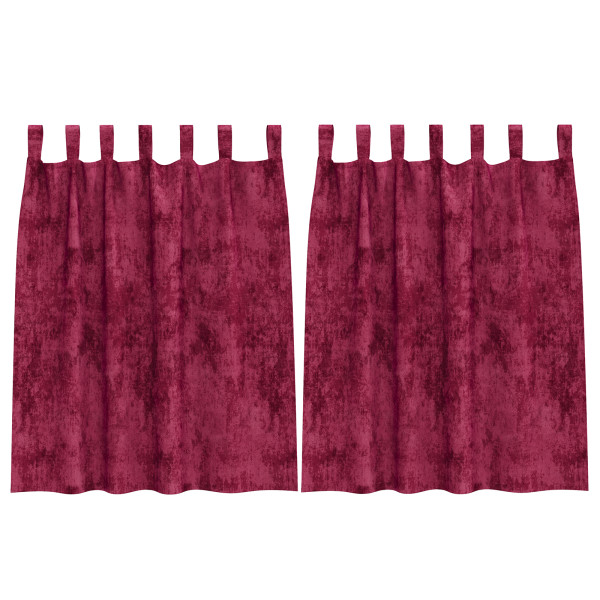 Cortinas de Terciopelo Burdeos Poliéster 140 x 140 cm M 2
