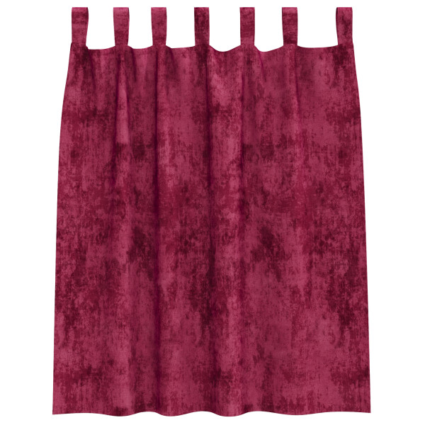 Cortinas de Veludo 2 peças com Ilhós Vermelho Vinho 140 x 140 cm M 5