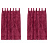 Cortinas de Terciopelo 2 piezas con Ojetes Vino Rojo 175x140 cm 3