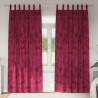 Cortinas de Veludo 2 peças com Ilhós Vermelho Vinho 245x140 cm 1