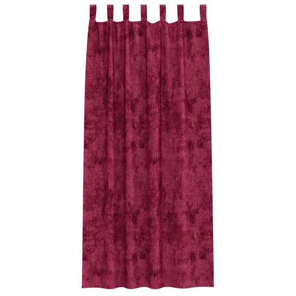 Cortinas de Veludo 2 Peças com Ilhós Vermelho Vinho 260 x 140 cm M 5