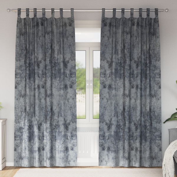 Cortinas de Terciopelo 2 pcs con Ojetes Gris Plata 225x140 cm D