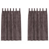 Cortinas de 2 piezas con Ojetes Marrón 175x140 cm 2