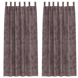 Cortinas de Veludo - 2 pcs com Ilhoses Castanho 225x140 cm H