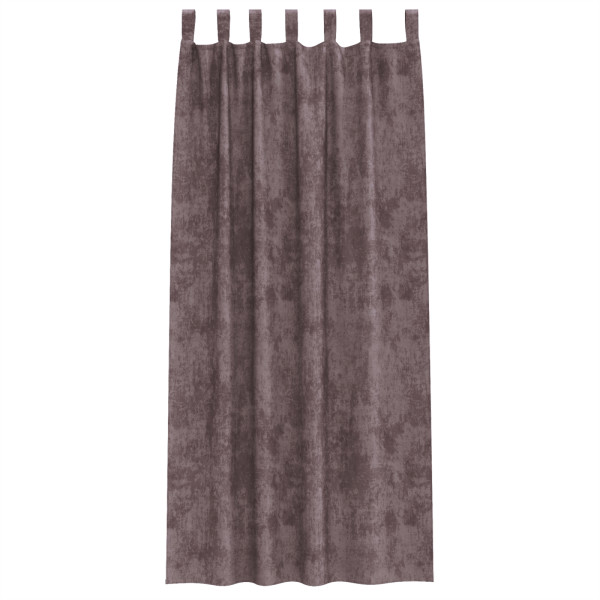 Cortinas de Veludo 2 pcs com Ilhós Castanho 260x140 cm M 5