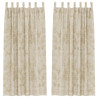 Cortinas de 2 pcs con ojales en crema 260x140 cm 2