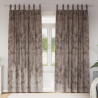Cortinas de Veludo 2 peças com Ilhós Cappuccino 245x140 cm 1