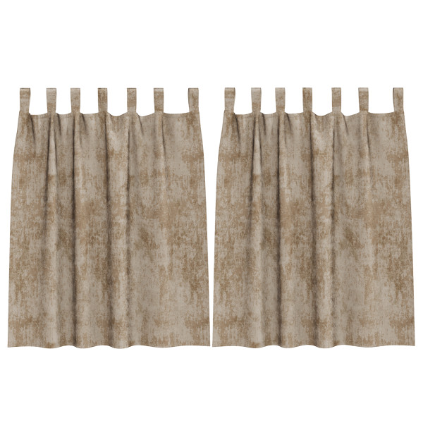 Cortinas 2 pcs con Ojetes Champagne 140x140 cm M 2