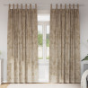 Cortinas de Veludo 2 pcs com Ilhós Champagne 225x140 cm 1
