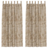 Cortinas de terciopelo 2 piezas con ojales champán 245x140 cm 2