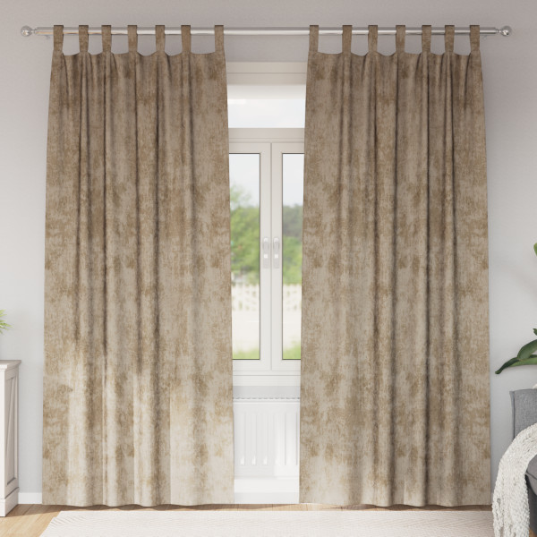 Cortinas 2 pcs con Ojetes Champán 260x140 cm D