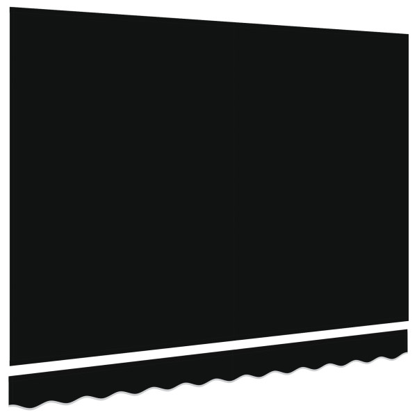 Tecido de Substituição para Toldo para Estrutura de 3x2.5 m Preto M 5