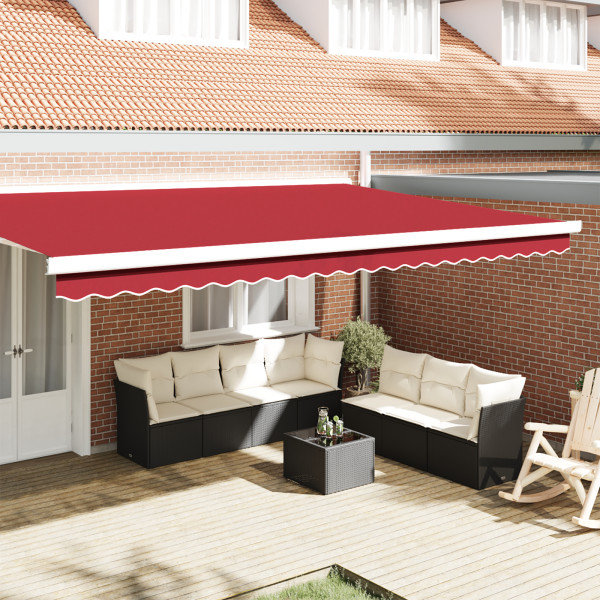 Valance de Toldo para Marco de 5 m Rojo 4.8x0.2 m D