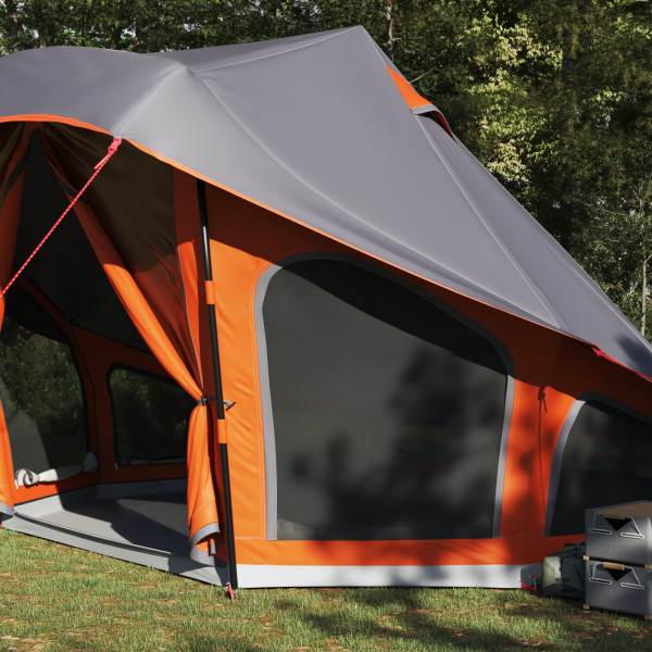 Tenda Familiar Tipi em Cinza e Laranja para 10 Pessoas - Impermeável M 5