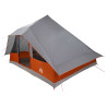 Tienda Familiar Tipi Gris y Naranja 10 Personas Impermeable 2