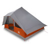 Tienda Familiar Tipi Gris y Naranja 10 Personas Impermeable 4