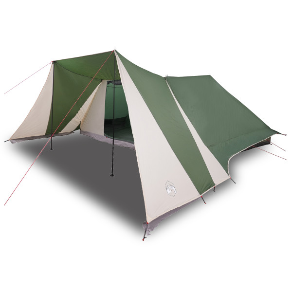 Tenda Familiar com Varanda Estendida Verde para 12 Pessoas. Impermeável M 4