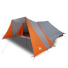 Tienda Familiar con Porche Extendido Gris y Naranja para 12 Personas Impermeable 4