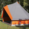 Tienda Familiar Tipi Gris y Naranja 8 Personas Impermeable 5