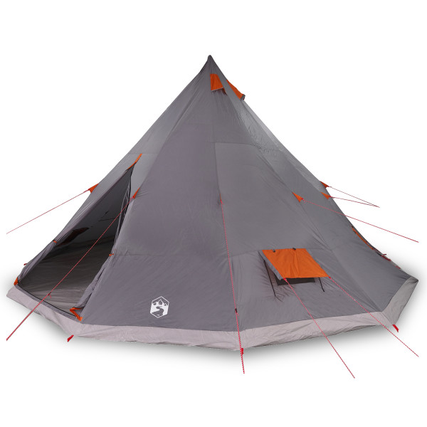 Tienda familiar tipi gris y naranja impermeable para 12 personas M 4