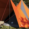 Tenda Familiar Tipi Cinza e Laranja Impermeável para 12 Pessoas 5