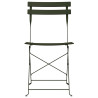 Sillas de Jardín Plegables  2 pcs Verde Oscuro Acero 5